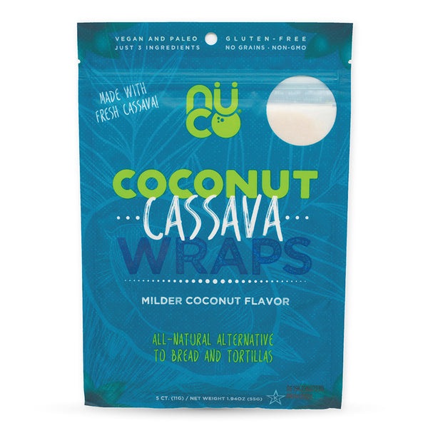 Nuco Organic Raw Coconut Cassava Wraps - 5 Pack - L'Organic