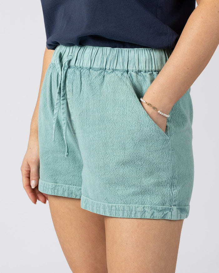 Opie Womens Woven Short in Blue