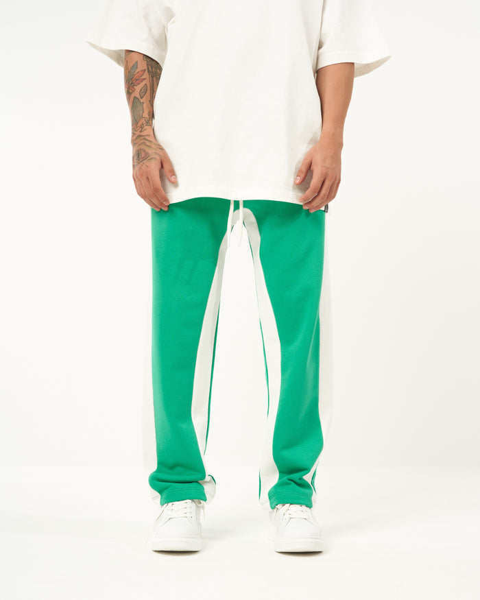Oversized Striped Green Baggy Sweatpants (7)
