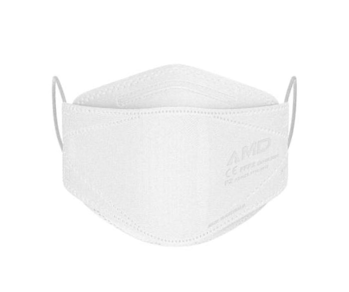 P2 Face Masks | Australian Made | AMD Nanotech Level 3 | EarLoop - WHITE | 4xPly (1Box/50mask)