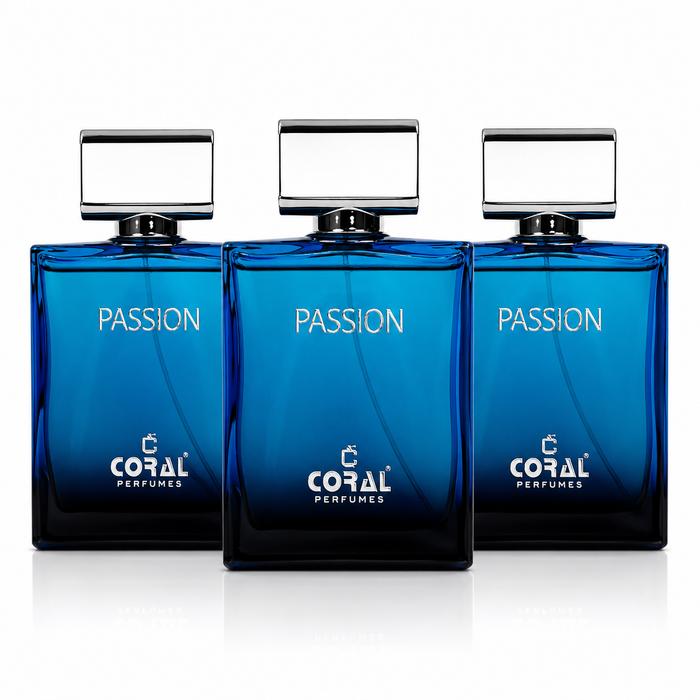 Passion for Men Eau de Parfum 100ml (Pack of 3) | Long Lasting Men's Perfume Gift Set