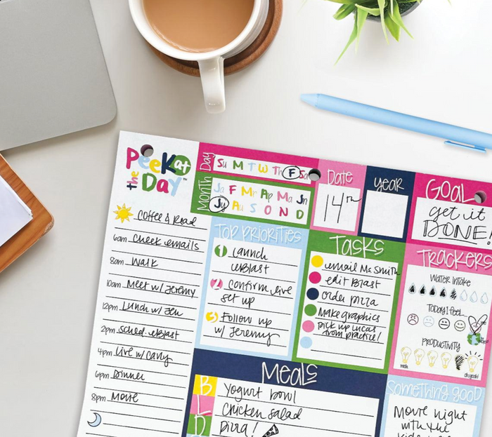 Peek at the Day™ Daily Planner Pad | All Bright & Cheery