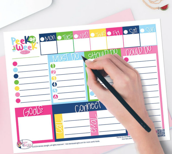 Peek at the Week™ Weekly Planner Pad | All Bright & Cheery
