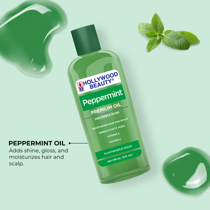 Peppermint Premium Oil for Hair, Scalp, Skin, and Nails - 8 fl oz