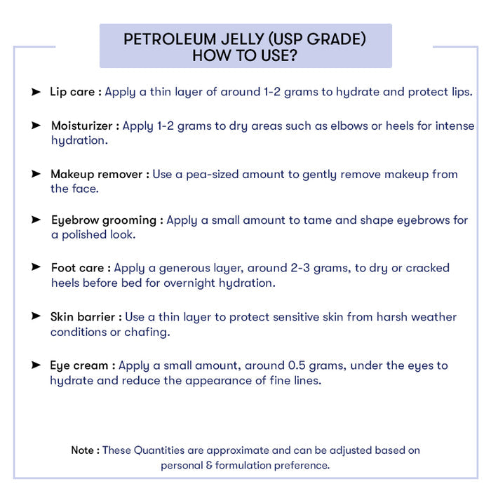 How to Use Petroleum Jelly (USP Grade)
