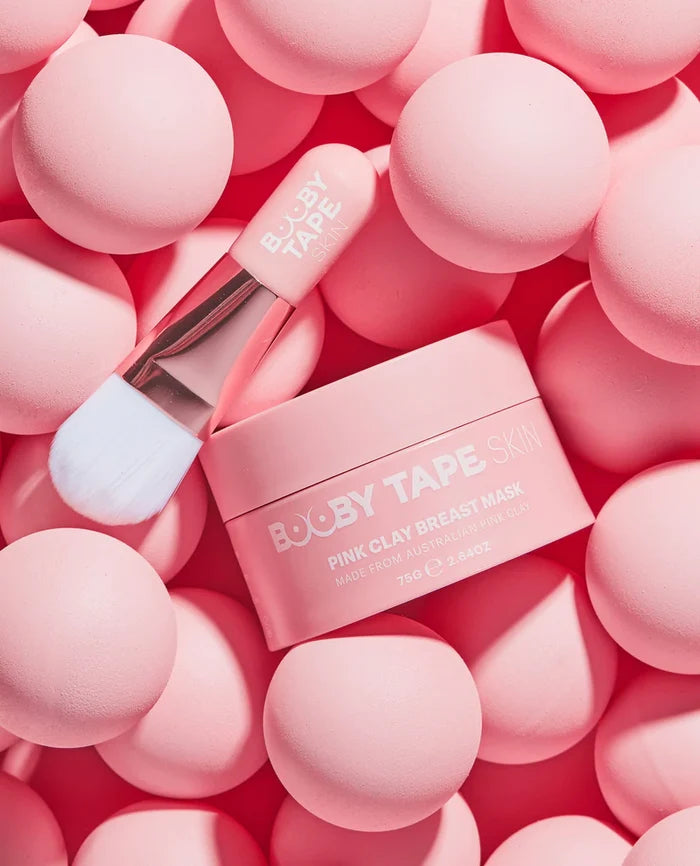 Pink clay breast mask