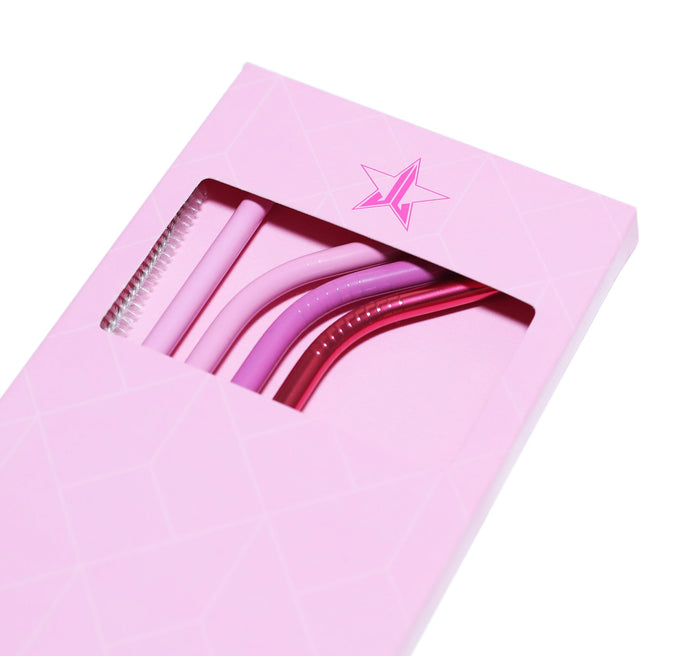 PINK METAL STRAW 4-PACK