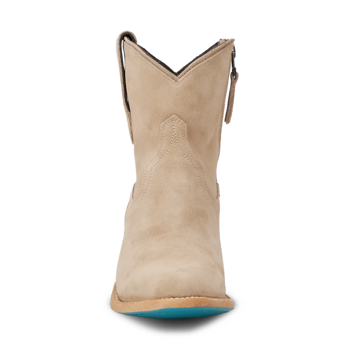 Plain Jane Bootie - Latte Suede