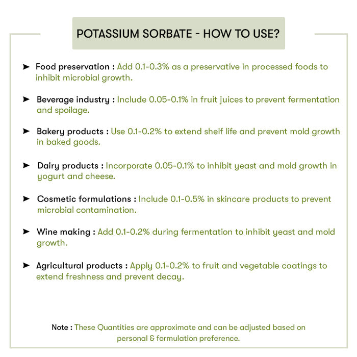 HOw to Use Potassium Sorbate