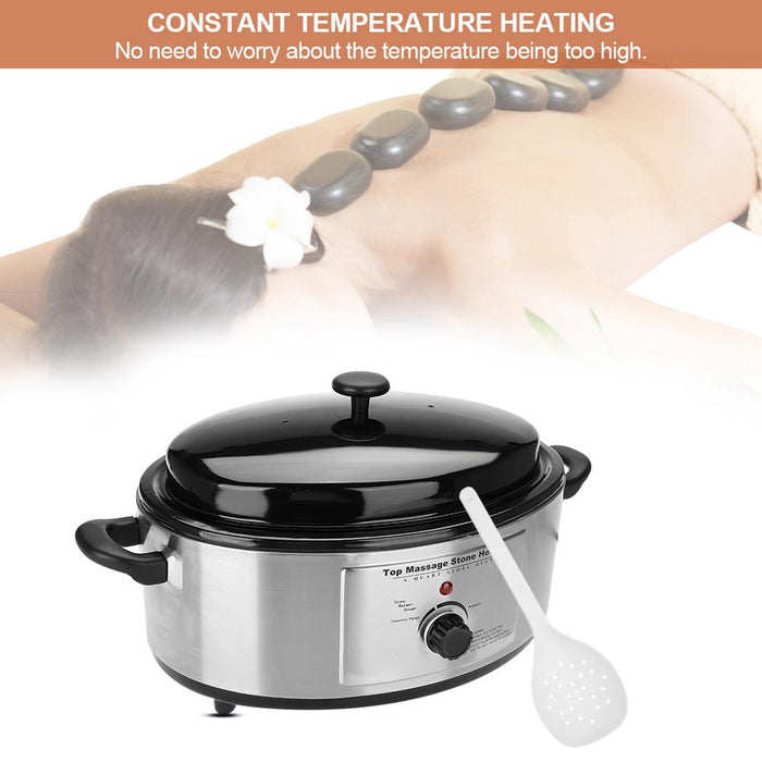 Professional Hot stone heater | Black & Silver design