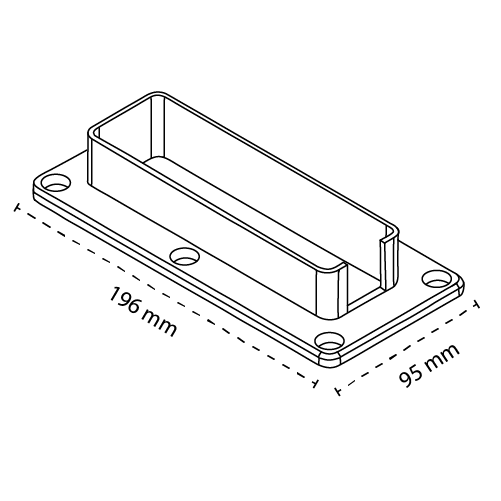 Oxworks PVC Rail Bracket - UV Stabilised PVC - 51 x 152mm - - Image 2