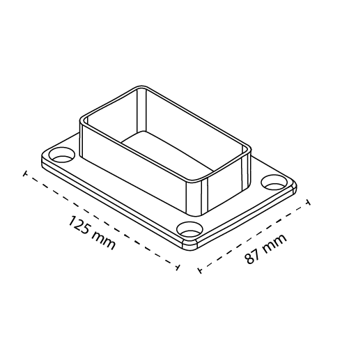 Oxworks PVC Rail Bracket - 51 x 89mm - White UV-Stabilised PVC - - Image 2