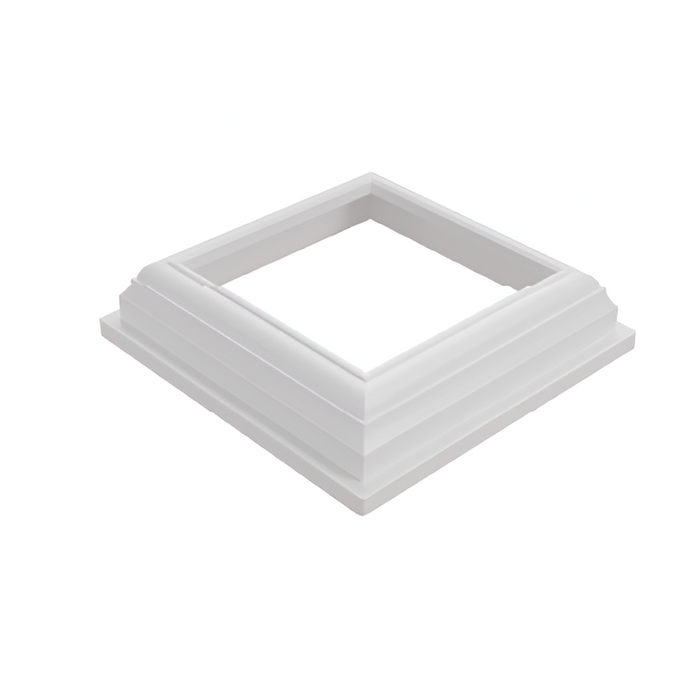 Oxworks PVC Post Dress Ring - 127 x 127mm - White UV-Stabilised PVC - - Image 1