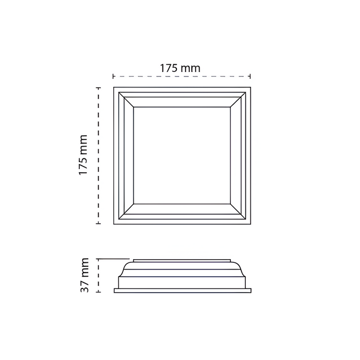 Oxworks PVC Post Dress Ring - 127 x 127mm - White UV-Stabilised PVC - - Image 2