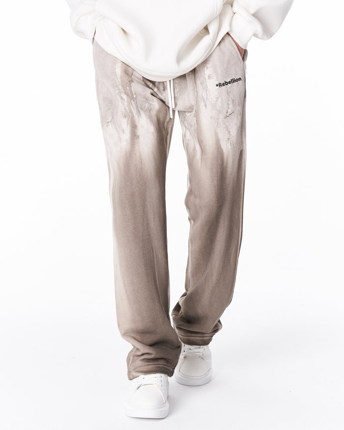 Rebellion Tie-Dye Oversized Sweatpants in Beige (5)