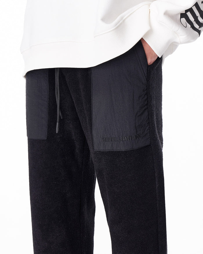 RebellionFire Street Style Black Fleece Sweatpants (7)