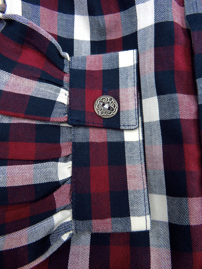 Red and Black Check Plaid Victorian Shirt