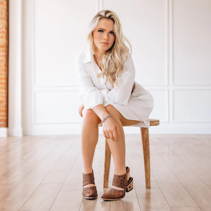 Robin Slingback Mule - Burnt Caramel