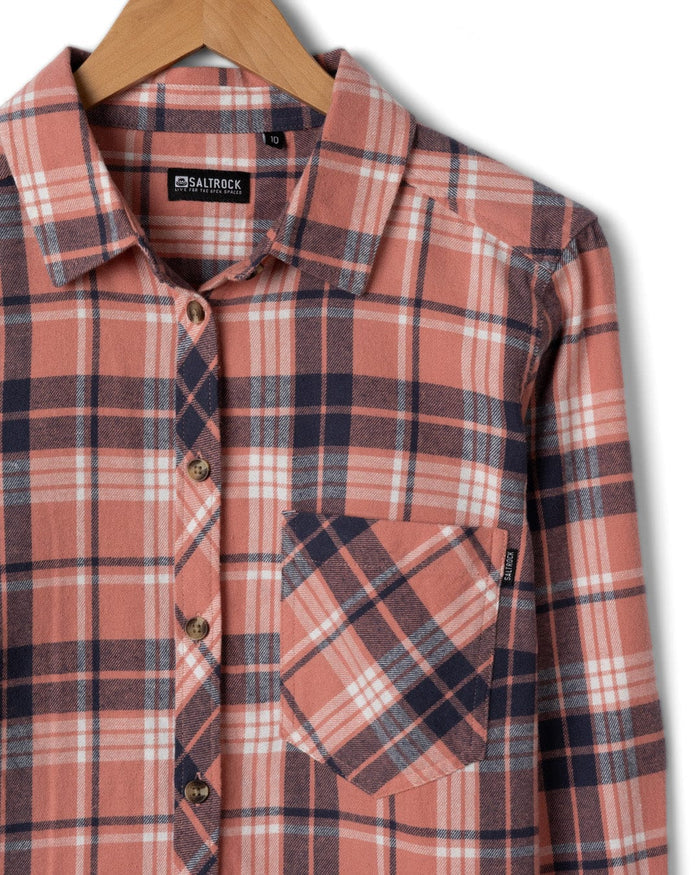 Rosalin Womens Check Shirt in Pink