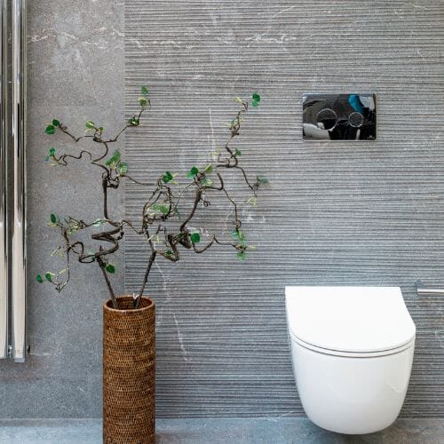 RONDO SMARTLINE Double Flush Plate - Chrome Plumbing Products Noken by Porcelanosa