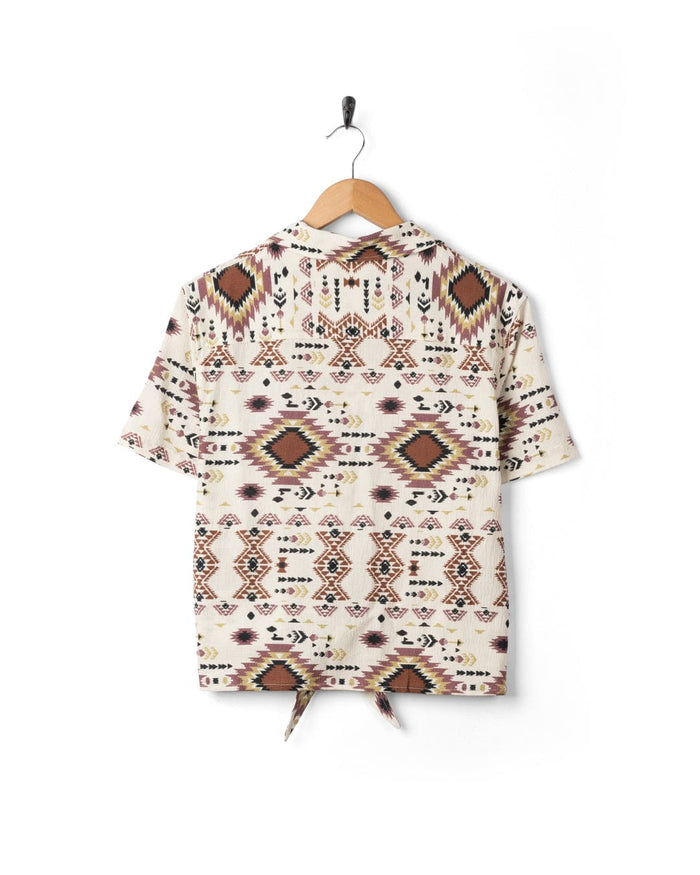 Sabina Womens Short Sleeve Shirt in Cream