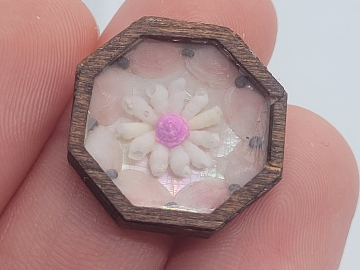 Sailor's Valentine - Shells in Flower Shape with Pink Tellin Shells - by Pam Friend