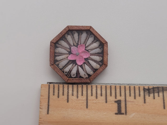 Sailor's Valentine - Shells Surrounding Pink Flower - by Pam Friend