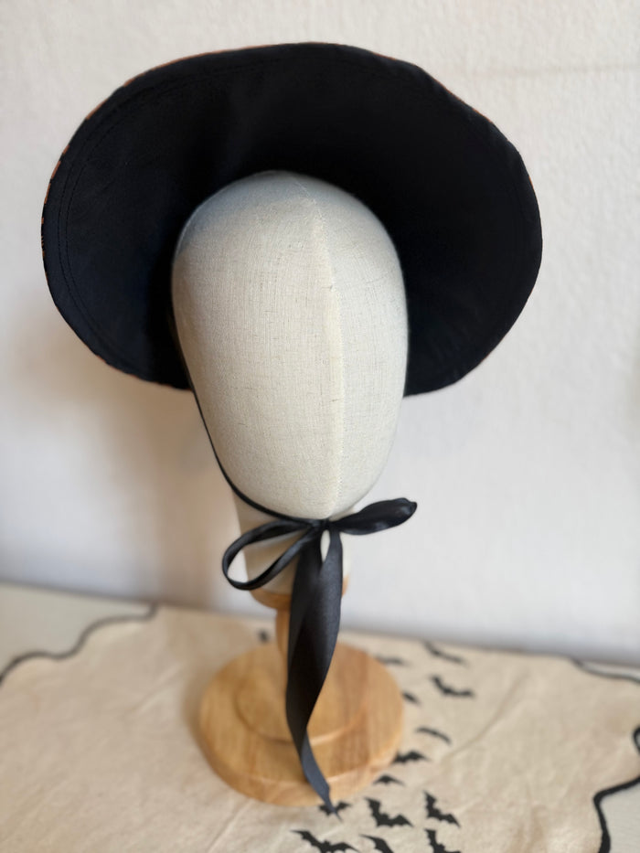 SALE ITEM: Tiger Print/Black Handmade Sun Hat