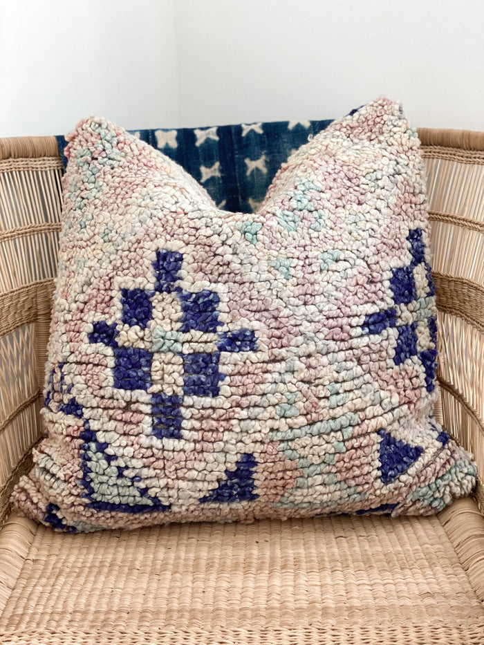 Scamper II Vintage Beni MGuild Berber Carpet Pillow 20x20