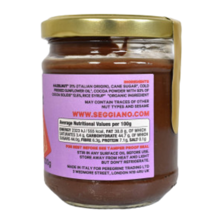 Seggiano Organic Smooth Hazelnut & Cacao Spread 200g