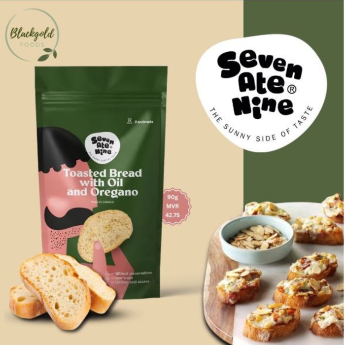 Seven Ate Nine Toasted Bread with Oil & Oregano 70g