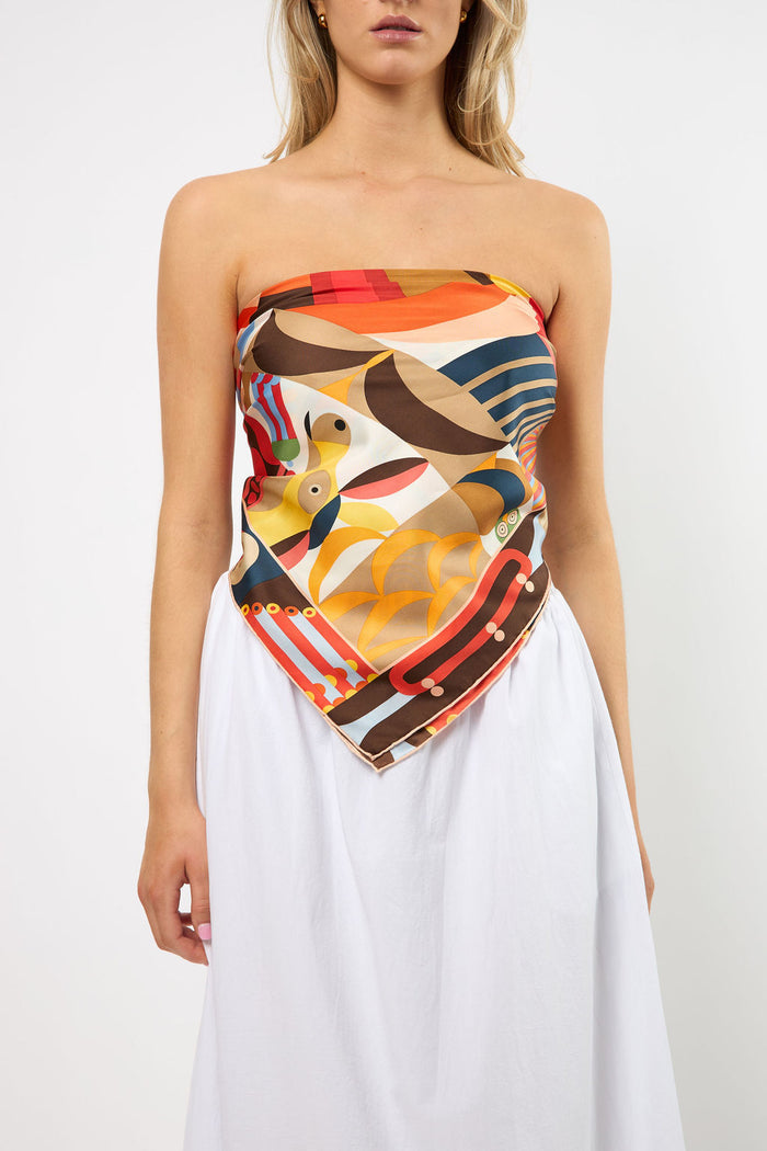 Silk Scarf Abstract Art Large
