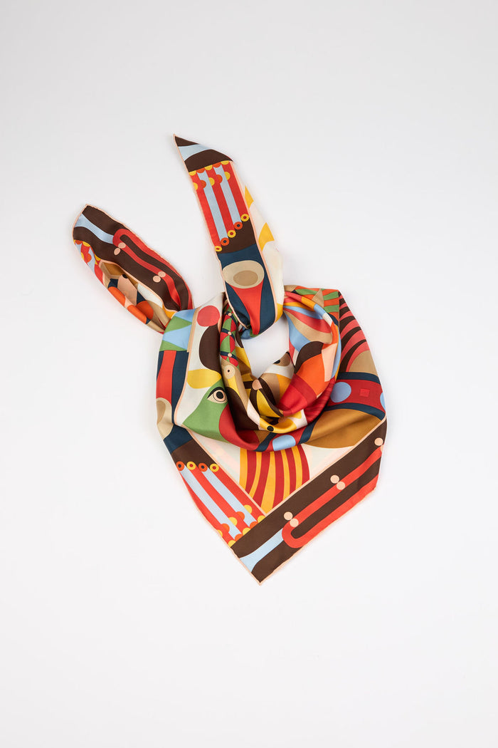 Silk Scarf Abstract Art Large