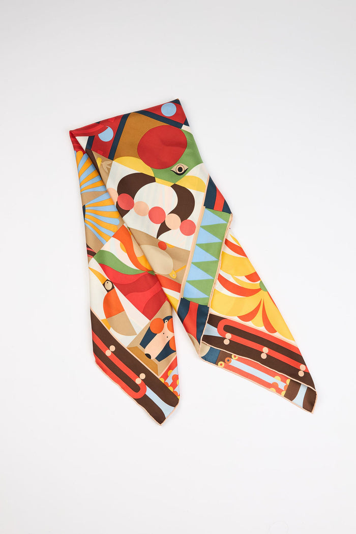 Silk Scarf Abstract Art Large