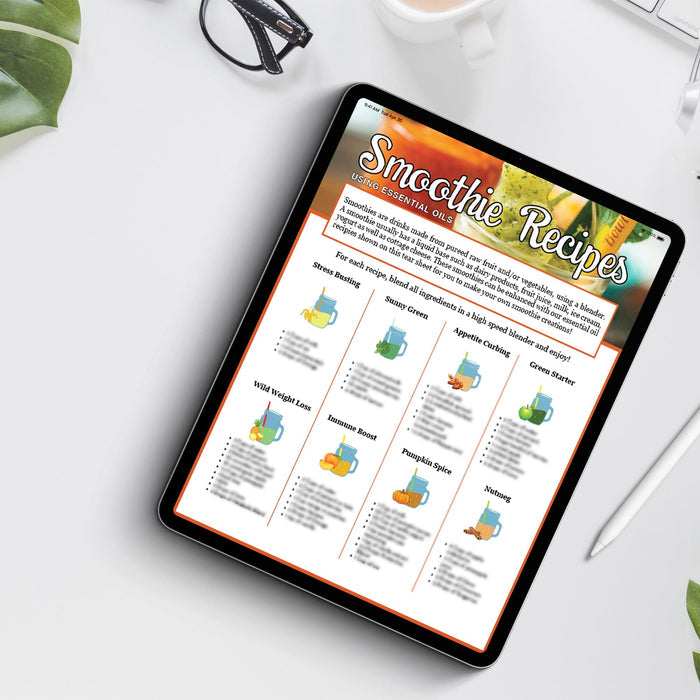 Smoothies & Essential Oils Chart at Your Oil Tools