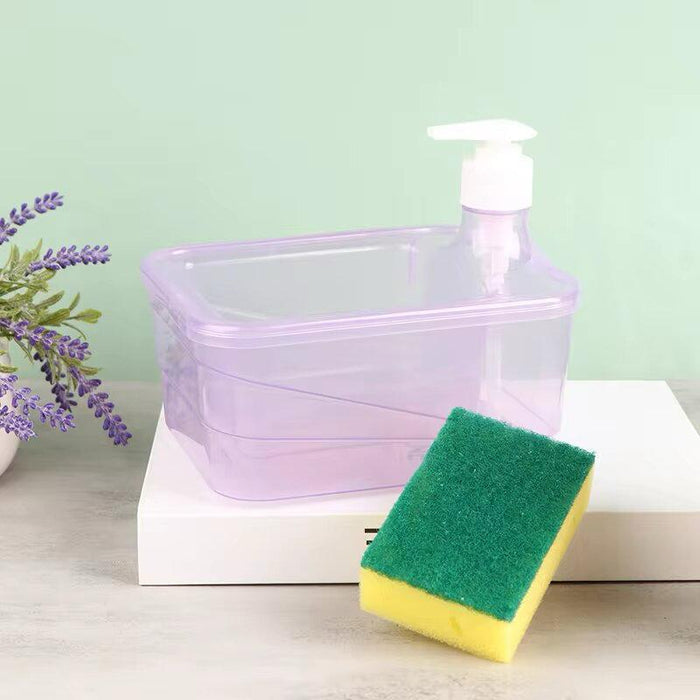 Soap Dishwash Dispenser With Free Sponge Inside