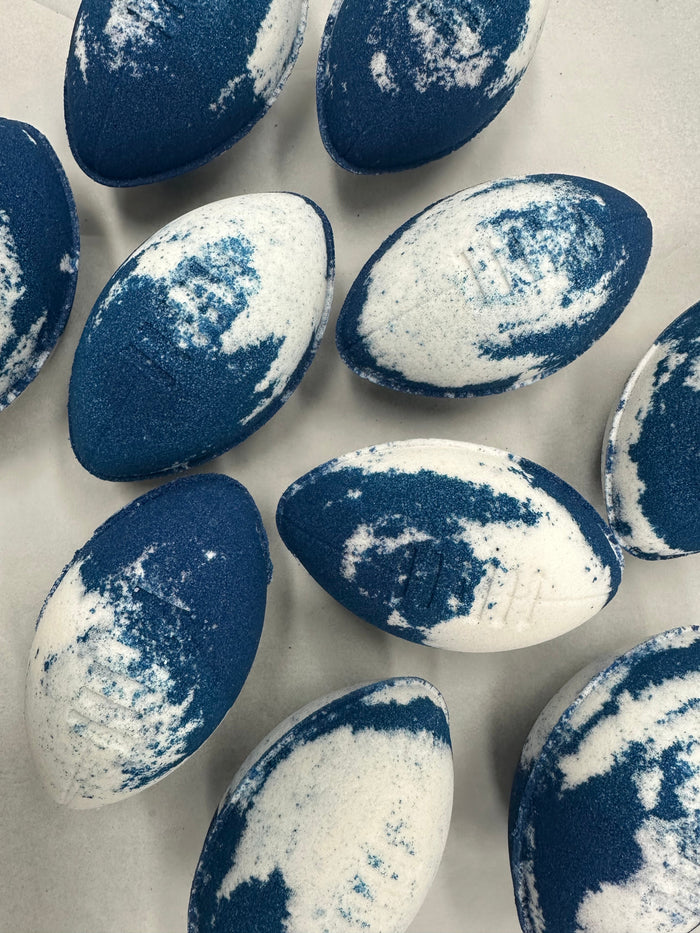 Soapmaid Footy Bath Bomb (Navy & White) - Carlton Blues - 1 Pack - L'Organic