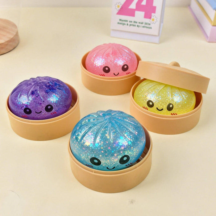 Squishy Dumpling Bao Bun Fidget Toy-random color In stock