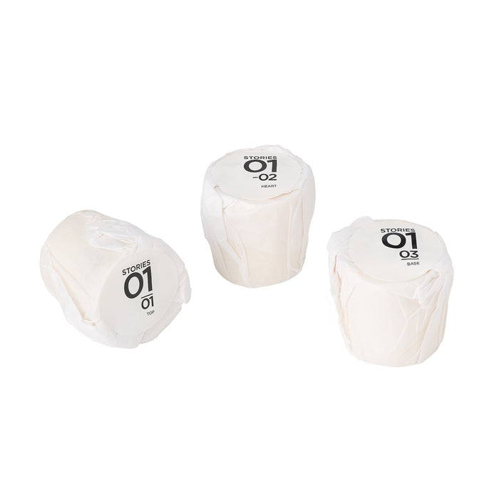 STORIES Nº.01 Bougie Parfumée, Perfumed Candle Trio Refill