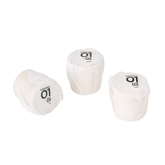 STORIES Nº.01 Bougie Parfumée, Perfumed Candle Trio Refill