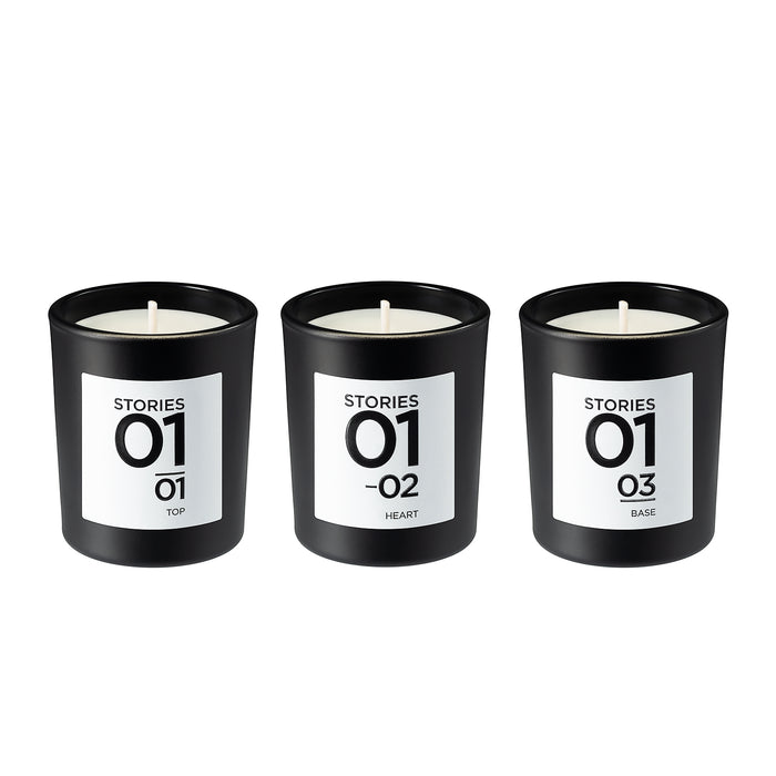 STORIES Nº.01 Bougie Parfumée, Perfumed Candle Trio Refill