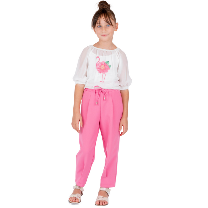 Stylish Flamingo Girls Casual Set