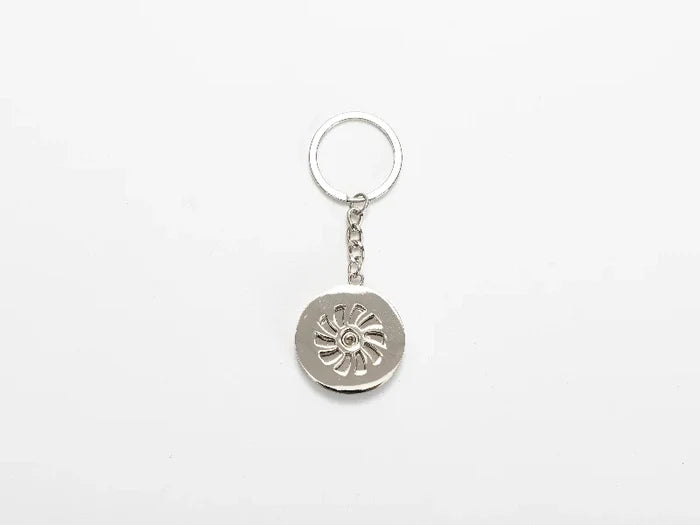 Sublimation Blank Metal Rotatable Keychain（Flower）