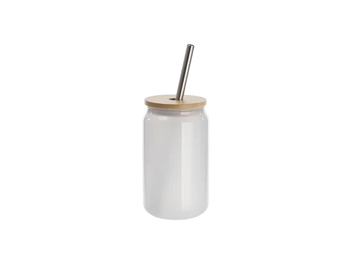 Sublimation Blanks 13oz/400ml Cold Color Change Glass Can with Bamboo Lid