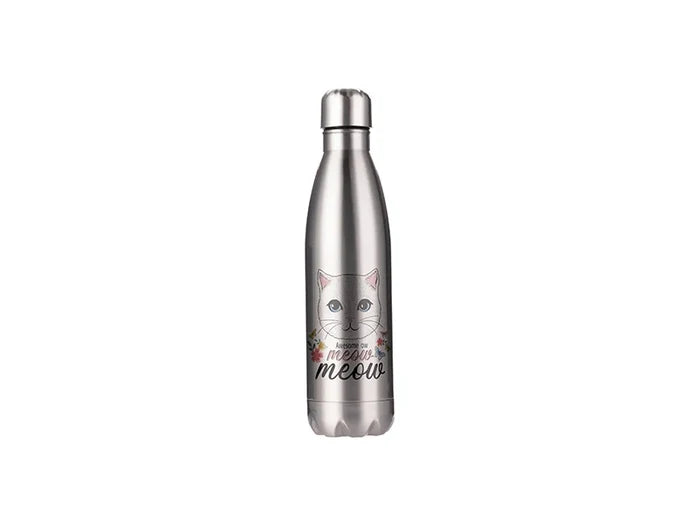 Sublimation Blanks 17oz/500ml Stainless Steel Cola Shaped Bottle(Silver) W/ Temperature Lid