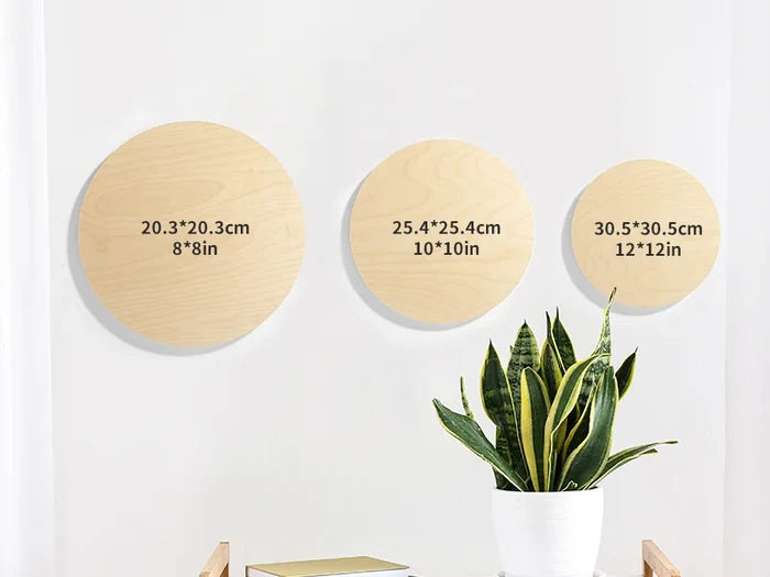Sublimation Blanks Plywood Round Photo Frame(φ30.5*1.5cm)