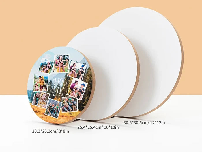 Sublimation Blanks Round Photo Frame(φ25.4*1.5cm)
