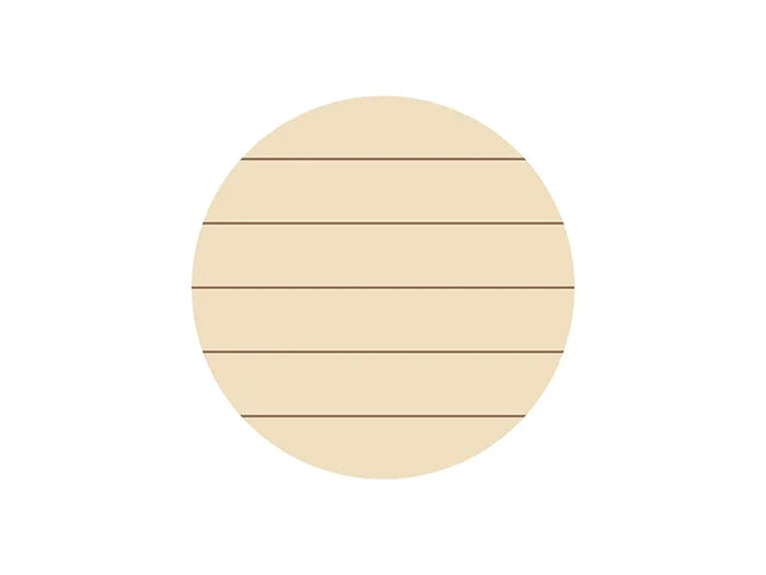 Sublimation Blanks Round Plywood Sign w/ Stripes (φ30.5*1.5cm)