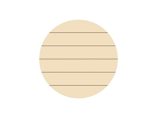 Sublimation Blanks Round Plywood Sign w/ Stripes (φ30.5*1.5cm)