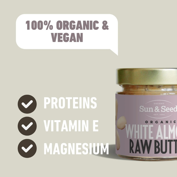 Sun & Seed Organic White Almond Butter 200g
